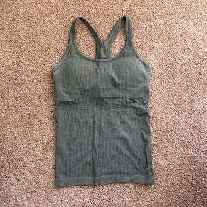 Lululemon Ebb to Street Olive Green Tank